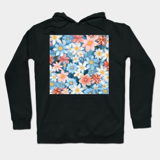 Floral Symphony: Graceful Blossoms in Dynamic Hues Hoodie